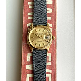 Vintage Rolex Datejust 14K Yellow Gold Ref 1601 Champagne Dial 36mm Watch