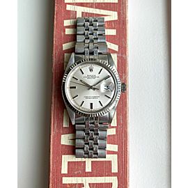 Vintage Rolex Datejust Ref 1601 Automatic Silver Sigma Sunburst Dial 36mm Watch