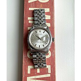 Vintage Rolex Datejust Automatic 1603 36mm Silver Dial w/ Bracelet Watch
