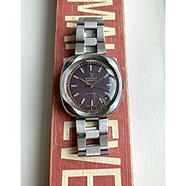 Vintage Zenith Movado Double Stamp 70s Automatic Purple Dial 40mm Watch