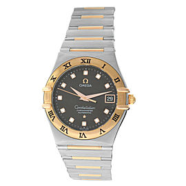 Omega Constellation Chronometer Diamond Half Bar 18K Gold 35MM Watch