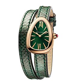 Bvlgari Serpenti Double Spiral 20MM 18K Rose Gold Quartz Watch Store Worn
