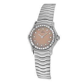 Ebel Sport Wave Steel Diamond Quartz Watch Ladies 23MM