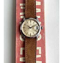 Vintage Tudor Prince Oysterdate Automatic Silver Patina Dial Steel