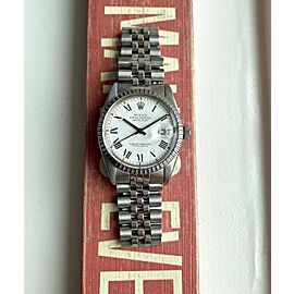 Rolex Datejust 80s Automatic White Buckley Dial Quickset 36mm Watch