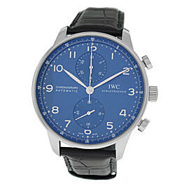 IWC Schaffhausen PORTUGIESER Blue Dial Chronograph Automatic Men's Watch