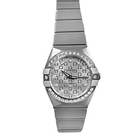 Omega Constellation Diamond Sunburst Steel 24MM Quartz Watch