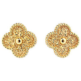 Van Cleef and Arpels Vintage Alhambra Yellow Gold Earrings