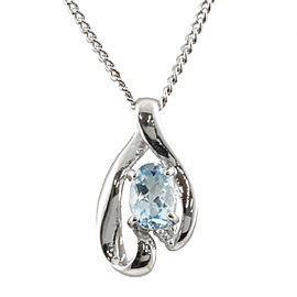 Platinum Diamond Kihei Aquamarine Necklace