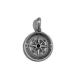 David Yurman Maritime Compass Sterling Silver and Diamond Pendant