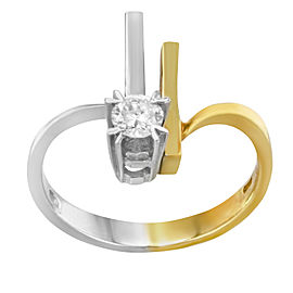 Salvini 18K Yellow and White Gold with 0.20ctw Diamond Cocktail Ring Size 7.5
