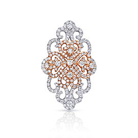 Briar Carat Round Brilliant Diamond Engagement Ring in 18k White & Rose Gold