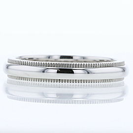 TIFFANY & Co 950 Platinum Milgrain Ring LXGBKT-579
