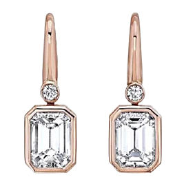 18k Rose Gold Diamond Drop Earrings