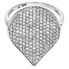 Rachel Koen Pave Diamond Right Hand Ring 1.10CT 18K White Gold