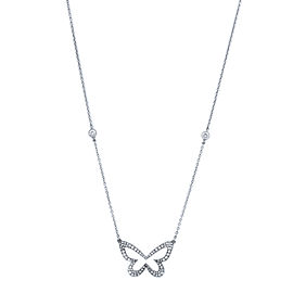 Diamond Butterfly Pendant Necklace Platinum 0.86 cttw Handmade