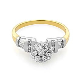 Rachel Koen 14K White and Yellow Gold Diamond 0.25cttw Wedding Ring SZ7