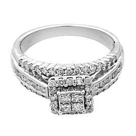 Rachel Koen 14K White Gold Diamond 1.25cttw SI1 G Ladies Wedding Ring SZ7
