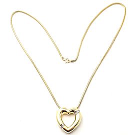Authentic! Tiffany & Co Picasso 18k Yellow Gold Diamond Heart Pendant Necklace