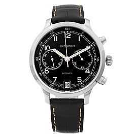Longines Heritage Military 1938 Steel Chrono Black Dial Mens Watch L2.790.4.53.3