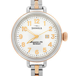 Shinola Birdy Rose Gold-Tone Steel White Dial Quartz Ladies Watch S0120001100