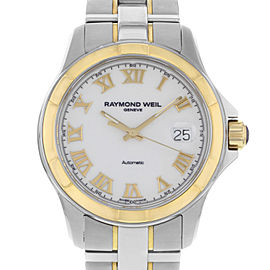 Raymond Weil Parsifal 18k Gold PVD Steel White Dial Mens Watch 2970-SG-00308