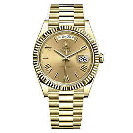 Rolex Day-Date 40 18K Gold Roman Bevelled Champagne Dial President Watch