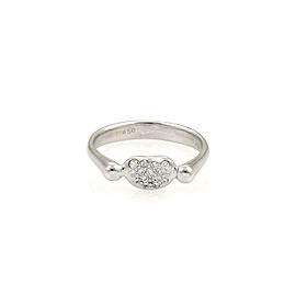 Tiffany & Co. Peretti Diamond & Platinum Contour Bean Ring Size 6