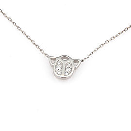 Cartier 18K White Gold Diamond Bee Pendant Necklace