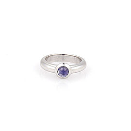 18K White Gold Tiffany & Co. France Bullet Shape Iolite Solitaire Ring