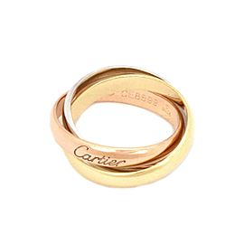 Cartier Trinity 18k Tricolor Gold 3mm Rolling Band Ring Size 52-US 6