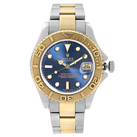 Rolex Yacht-Master 35mm 18K Gold Steel Blue Dial Automatic Unisex Watch