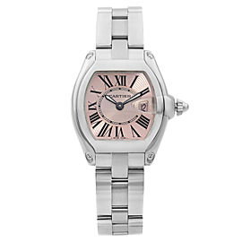 Cartier Roadster 31mm Stainless Steel Pink Dial Ladies Quartz Watch