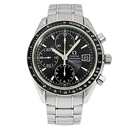 Omega Speedmaster Steel Black Dial Chronograph Automatic Mens Watch