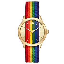 Michael Kors Runway Mercer 38mm Steel Pride Rainbow Unisex Quartz Watch