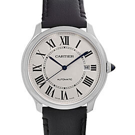 Cartier Must de Ronde 40mm Steel Silver Dial Automatic Mens Watch