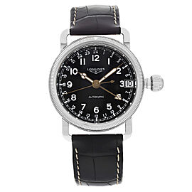 Longines Heritage Avigation GMT Steel Black Dial Automatic Watch