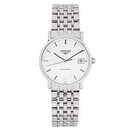 Longines Elegant Stainless Steel White Dial Automatic Ladies Watch