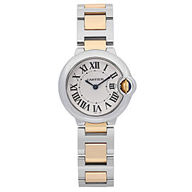 Cartier Ballon Bleu 18K Gold Steel Silver Dial Quartz Ladies Watch