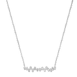 Rachel Koen 1.00Cttw Baguette Cut Diamond Cluster Bar Necklace