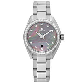 Omega Seamaster Aqua Terra MOP Diamond Dial Ladies Watch