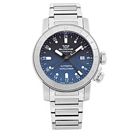Glycine Airman GMT 44mm Stainless Steel Blue Dial Automatic Mens Watch
