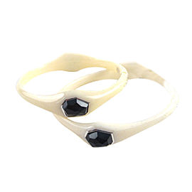 Ippolita Resin and Sterling Silver with Black Onyx Bangle Bracelet