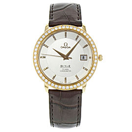 Omega DeVille Prestige 18K Rose Gold Automatic Mens Watch 413.58.37.20.52.001