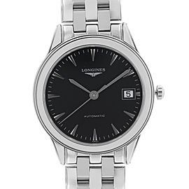 Longines Flagship Stainless Steel Black Dial Automatic Mens Watch L4.774.4.52.6