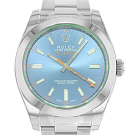 Rolex Milgauss 40mm Stainless Steel Blue Dial Automatic Mens Watch