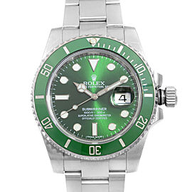 Rolex Submariner 40mm Steel Ceramic Hulk Green Dial Automatic Men Watch