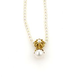 Tiffany & Co. 18k Yellow Gold Pearls Pendant Necklace