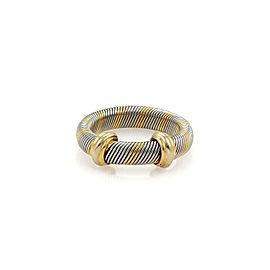 Cartier Trinity 18k Yellow Gold & Steel 4mm Wire Band Ring Size EU 49-US 5
