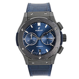 Hublot Classic Fusion 45mm Ceramic Leather Blue Automatic Watch 521.CM.7170.LR